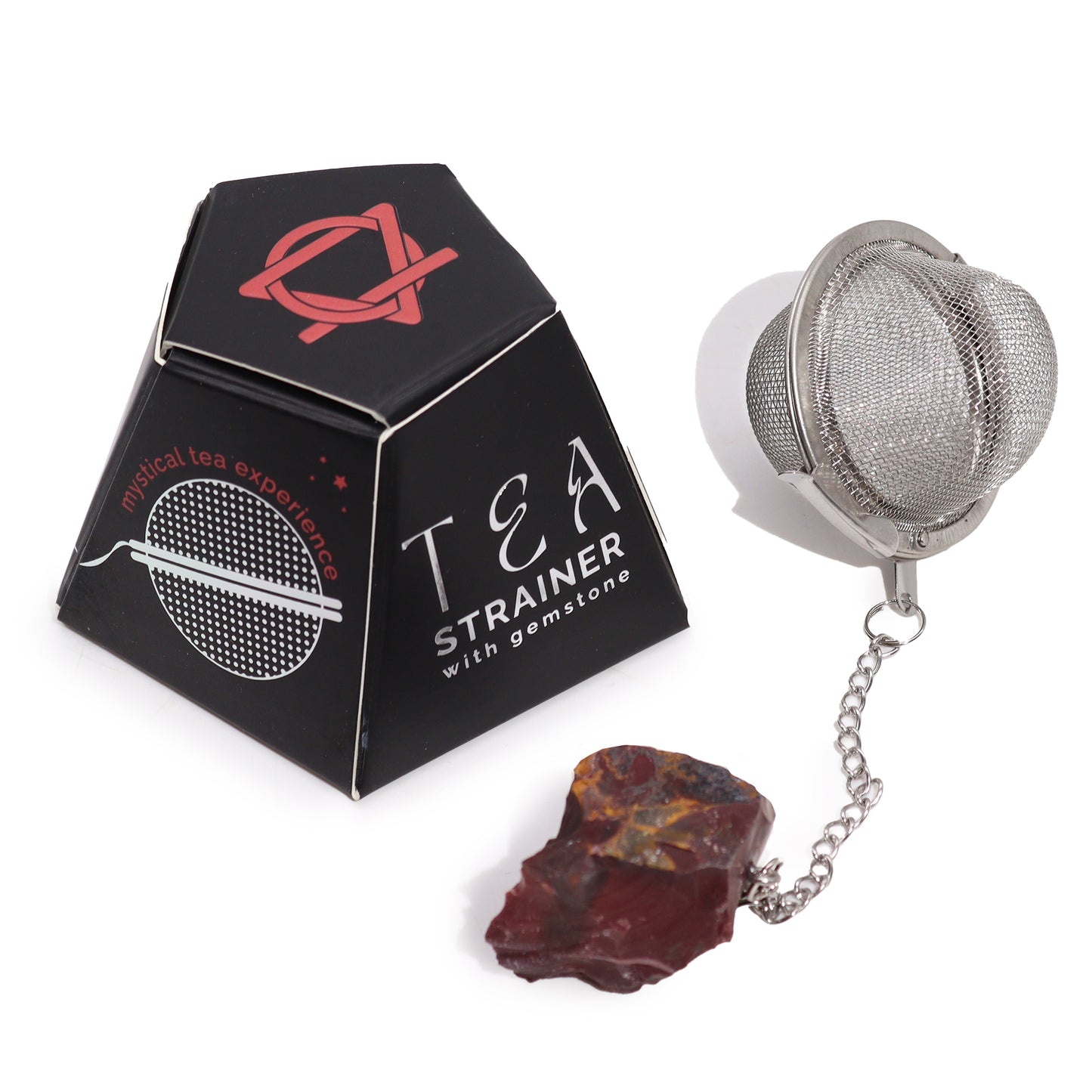 Raw Crystal Gemstone Tea Strainer - Mookaite