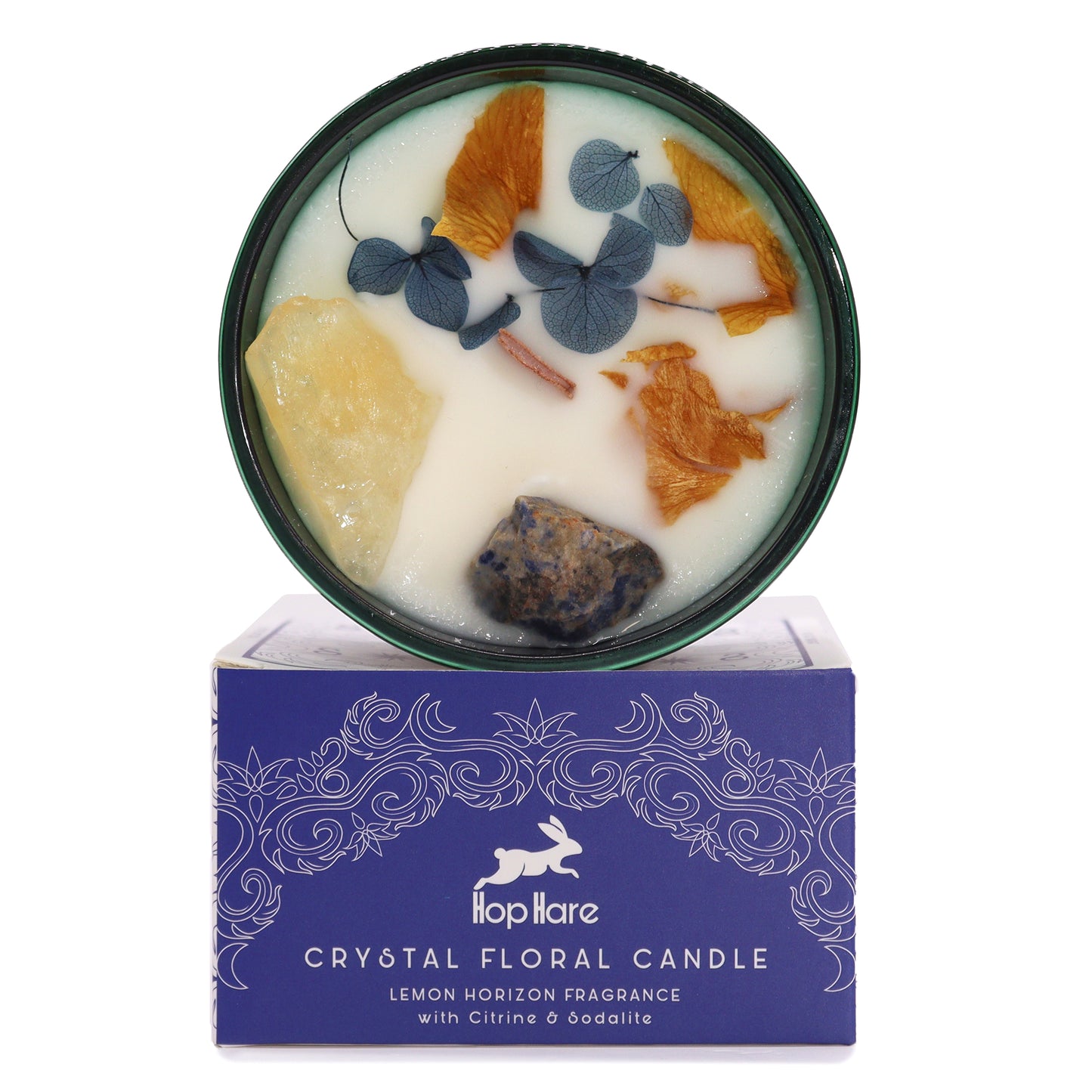 Hop Hare Crystal Magic Flower Candle - The Sun